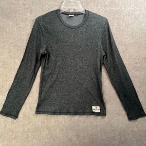 Hollister California Mens Medium Gray‎ Long Sleeve Crew Neck T-Shirt Top Y2k